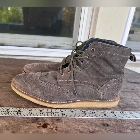 Unbranded Men's Gray Suede Chukka Boots Lace Up Size 10 - Picture 12 of 12